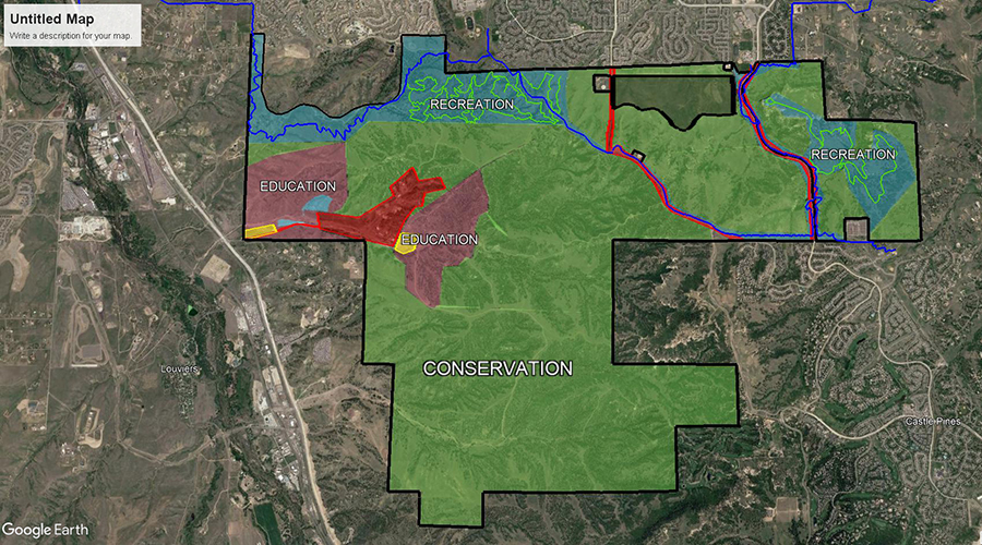 Map showing three main pillars of backcountry
