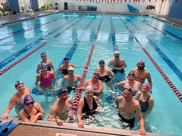 Adult swimmers in pool