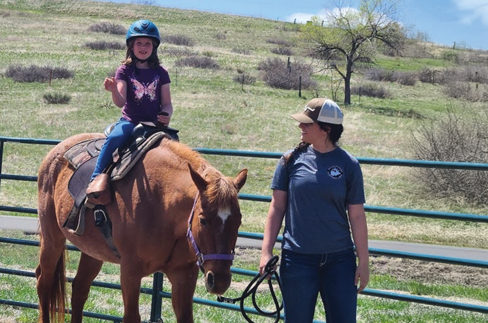 Girl on a pony at a pony party