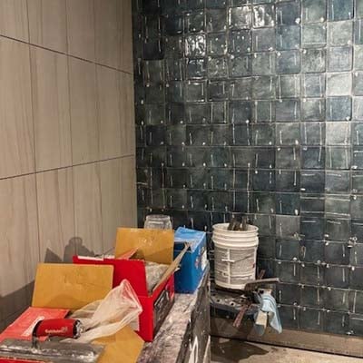 Women's locker room at about 80% completion